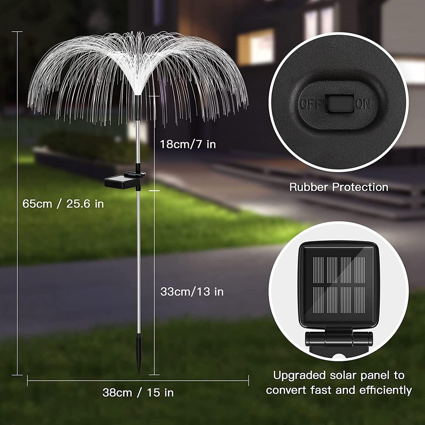 3pcs Solar Flower Lights Outdoor Garden Waterproof Jellyfish Lights - Lasercutwraps Shop