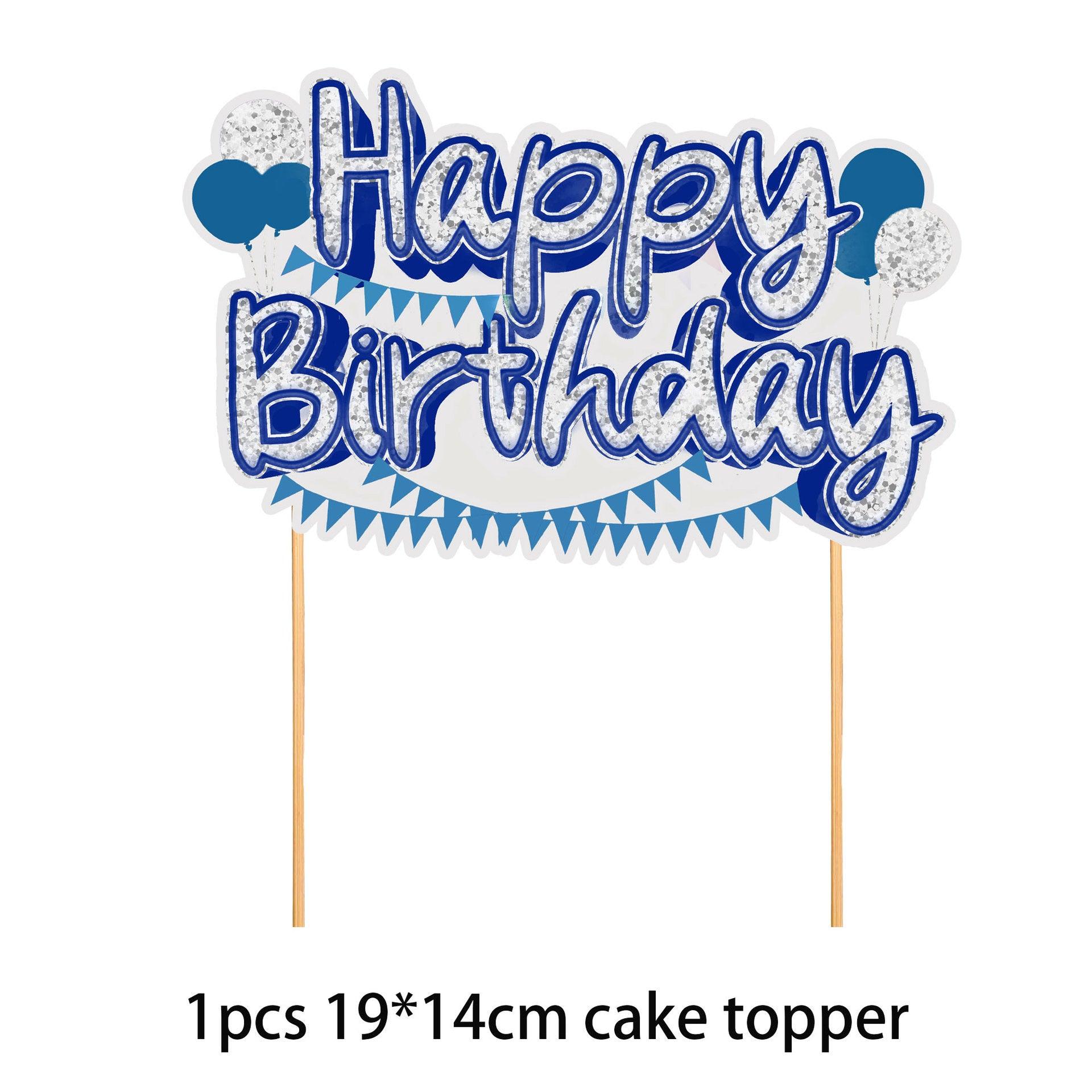 51pcs Navy Blue Birthday Party Decorations Set - Lasercutwraps Shop