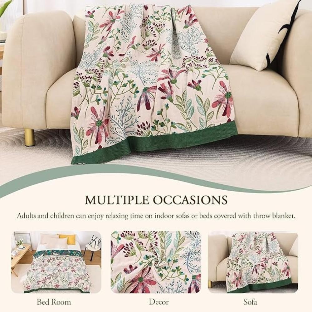 Wildflower Whisper Cotton Blanket