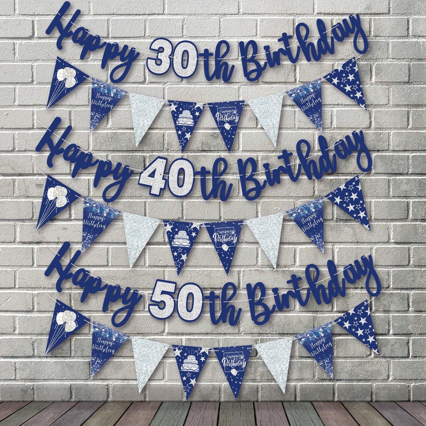 51pcs Navy Blue Birthday Party Decorations Set - Lasercutwraps Shop
