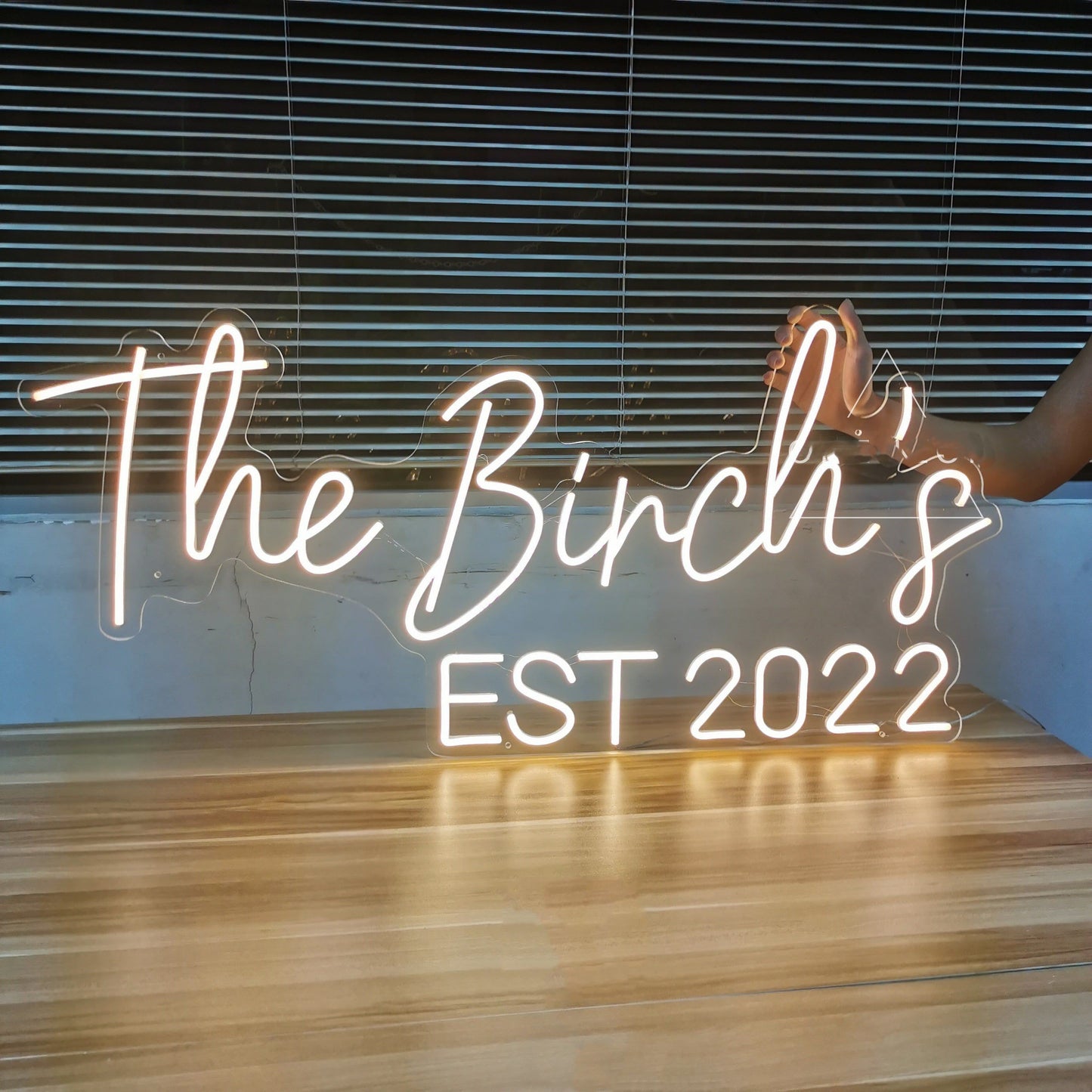 Custom Family Name Neon Sign Established Date Wedding Decor Idea