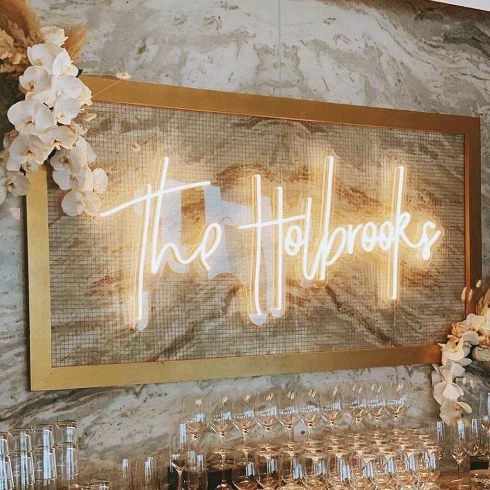 Custom Neon Signs, Personalized Led Neon Signs with Family Name, Neon Signs for Wedding