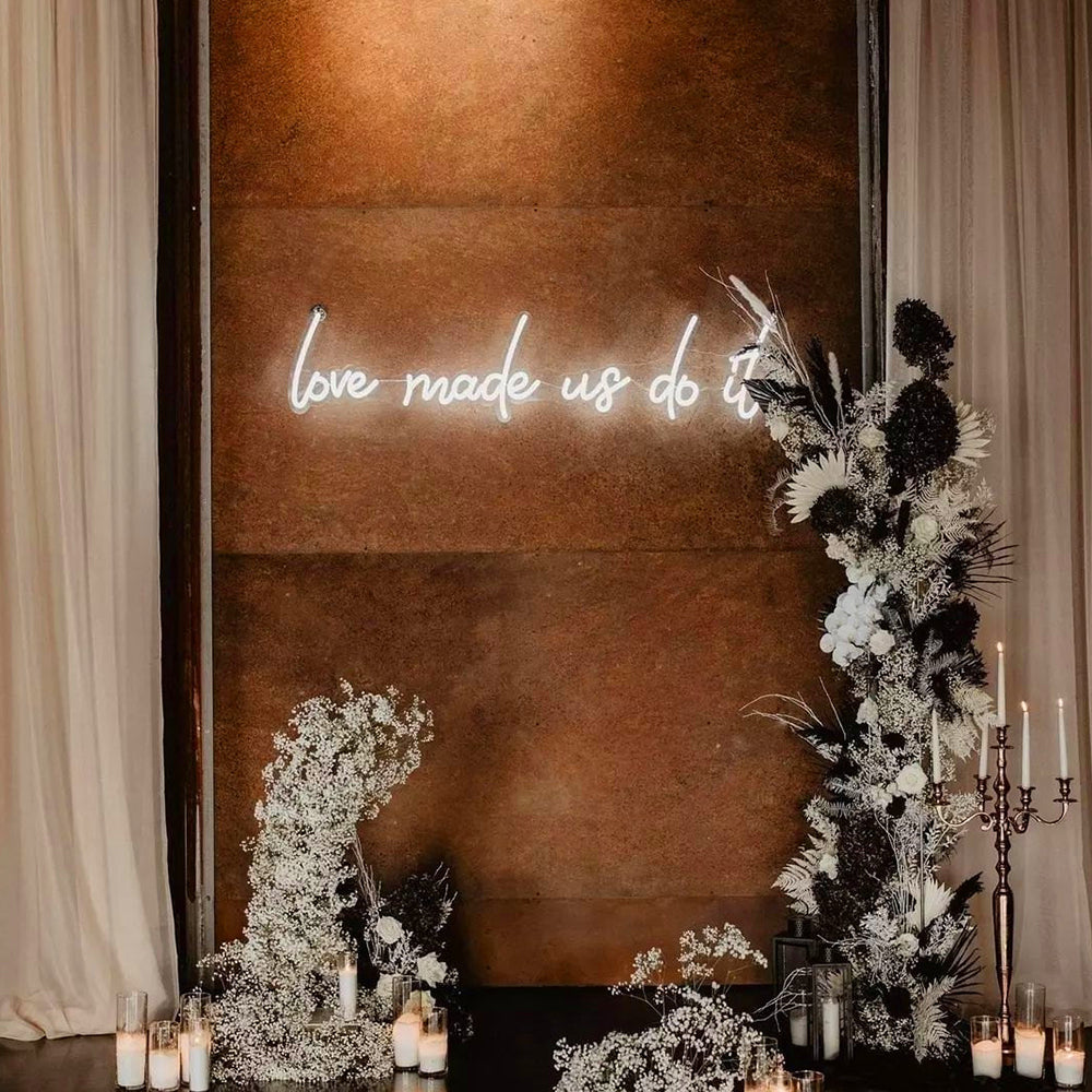 Love Made Us Do It Neon Signs, Neon Signs LED Neon Light Sign