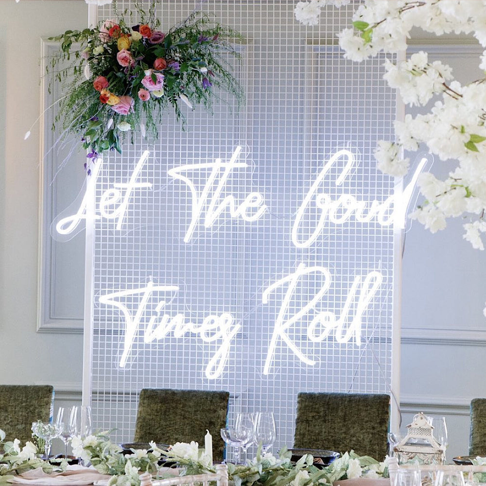 Let The Good Times Roll Neon Signs, Custom Led Neon Signs for Wedding