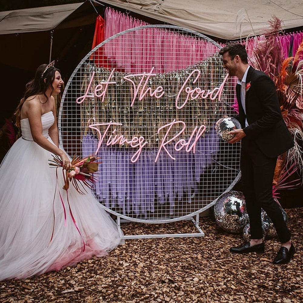 Let The Good Times Roll Neon Signs, Custom Led Neon Signs for Wedding