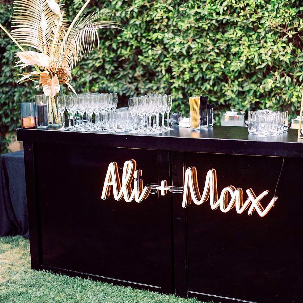 Custom Bride's & Groom's Name Neon Sign Personalized for Wedding