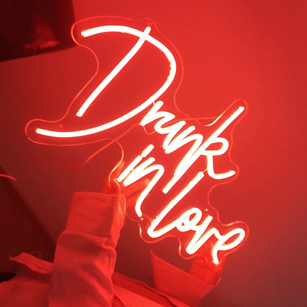 Large Drunk In Love Neon Signs Perfect for Weddings and Home