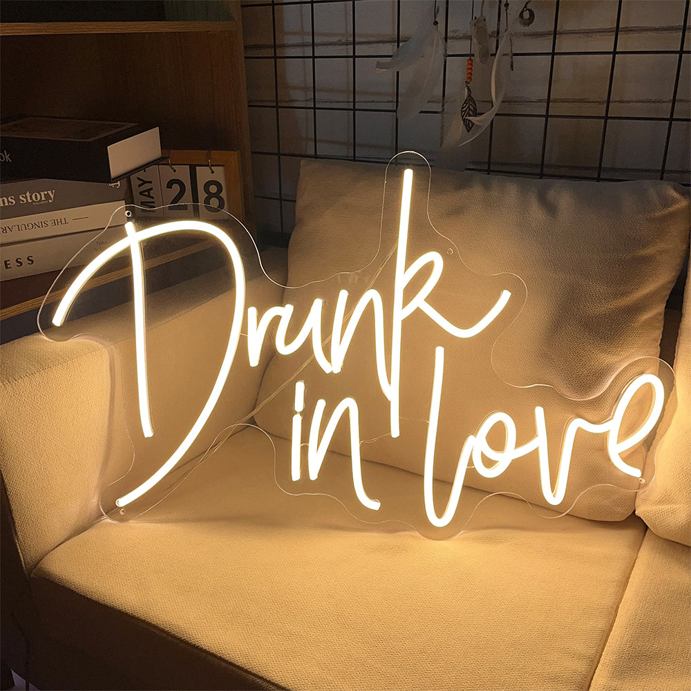 Large Drunk In Love Neon Signs Perfect for Weddings and Home