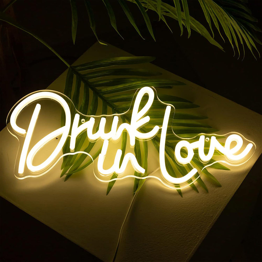 Large Drunk In Love Neon Signs Perfect for Weddings and Home