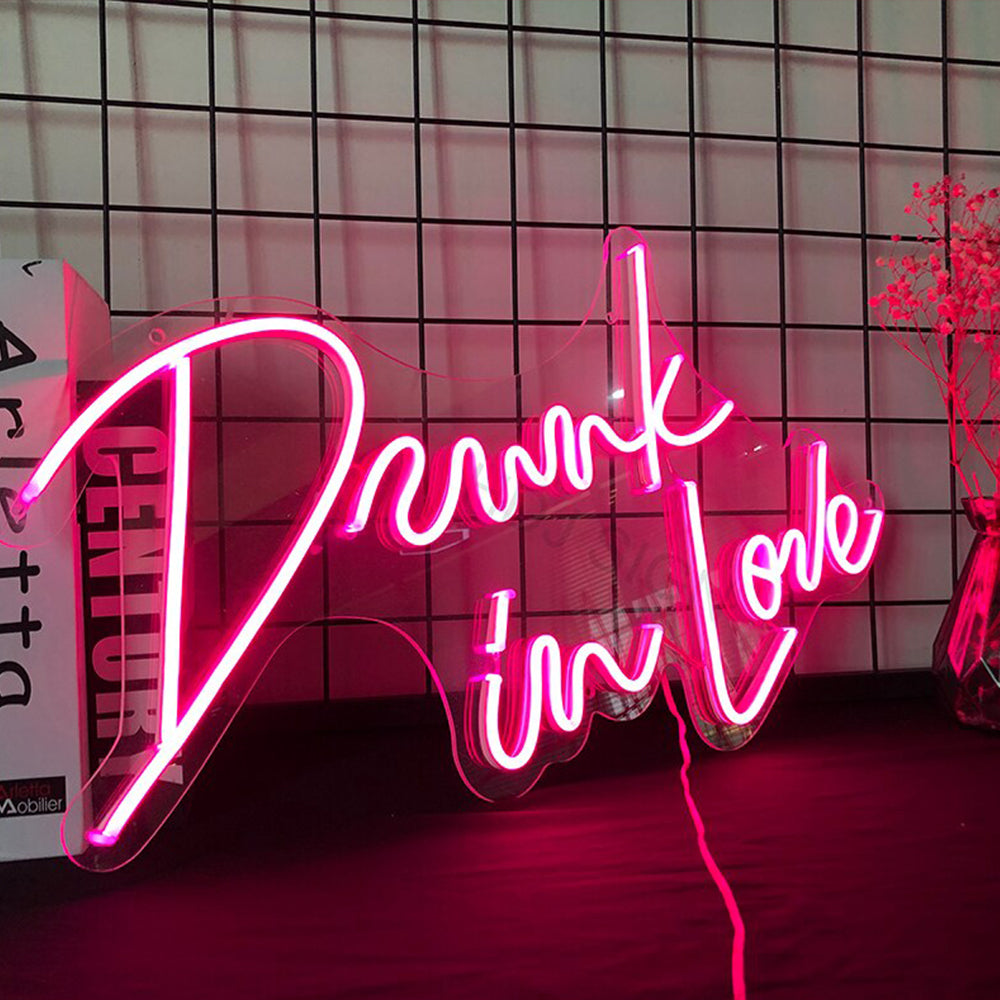 Large Drunk In Love Neon Signs Perfect for Weddings and Home