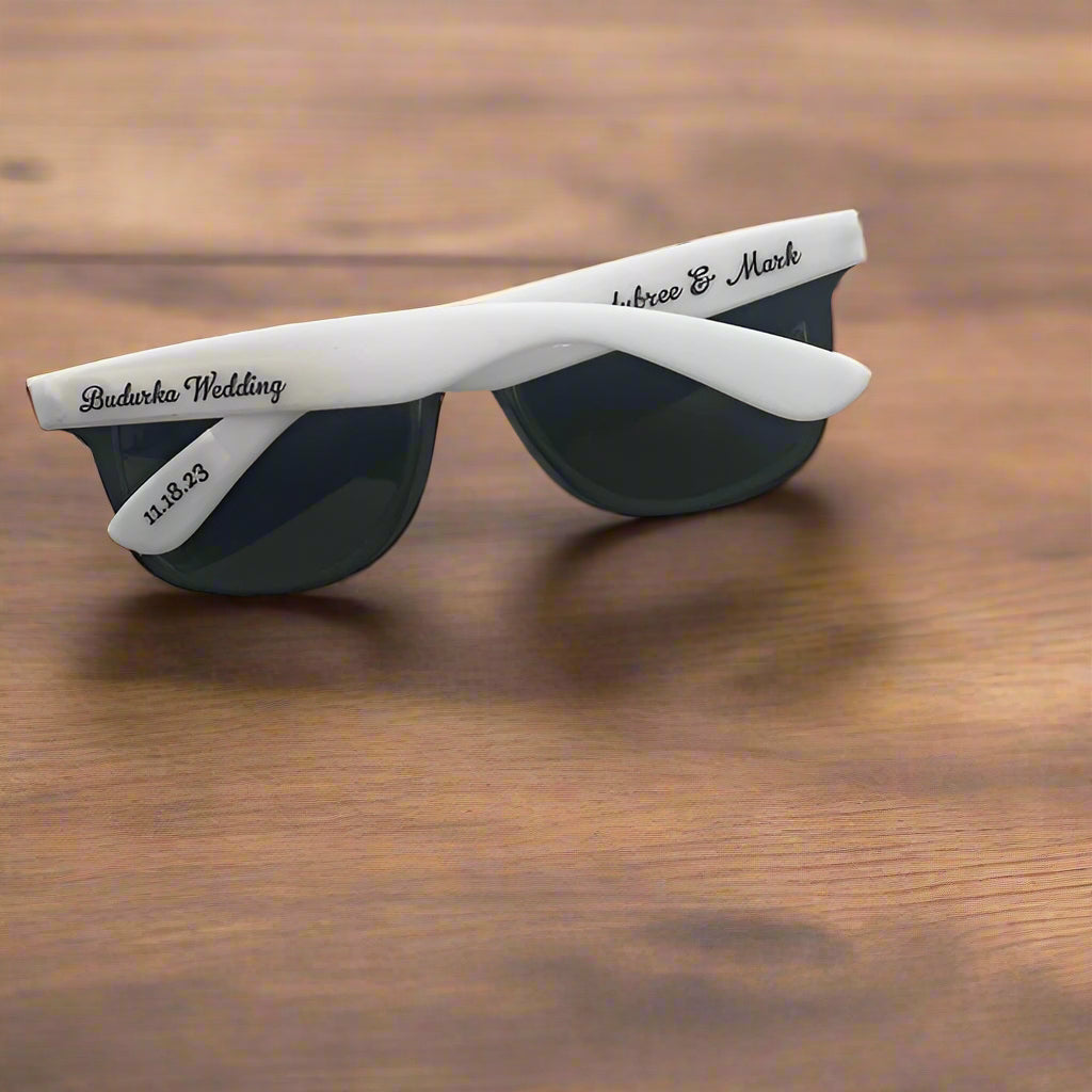 Set of 25 Wedding Sunglasses for Guests Personalized Sunglasses Custom Wedding Sunglasses Beach Wedding Favors
