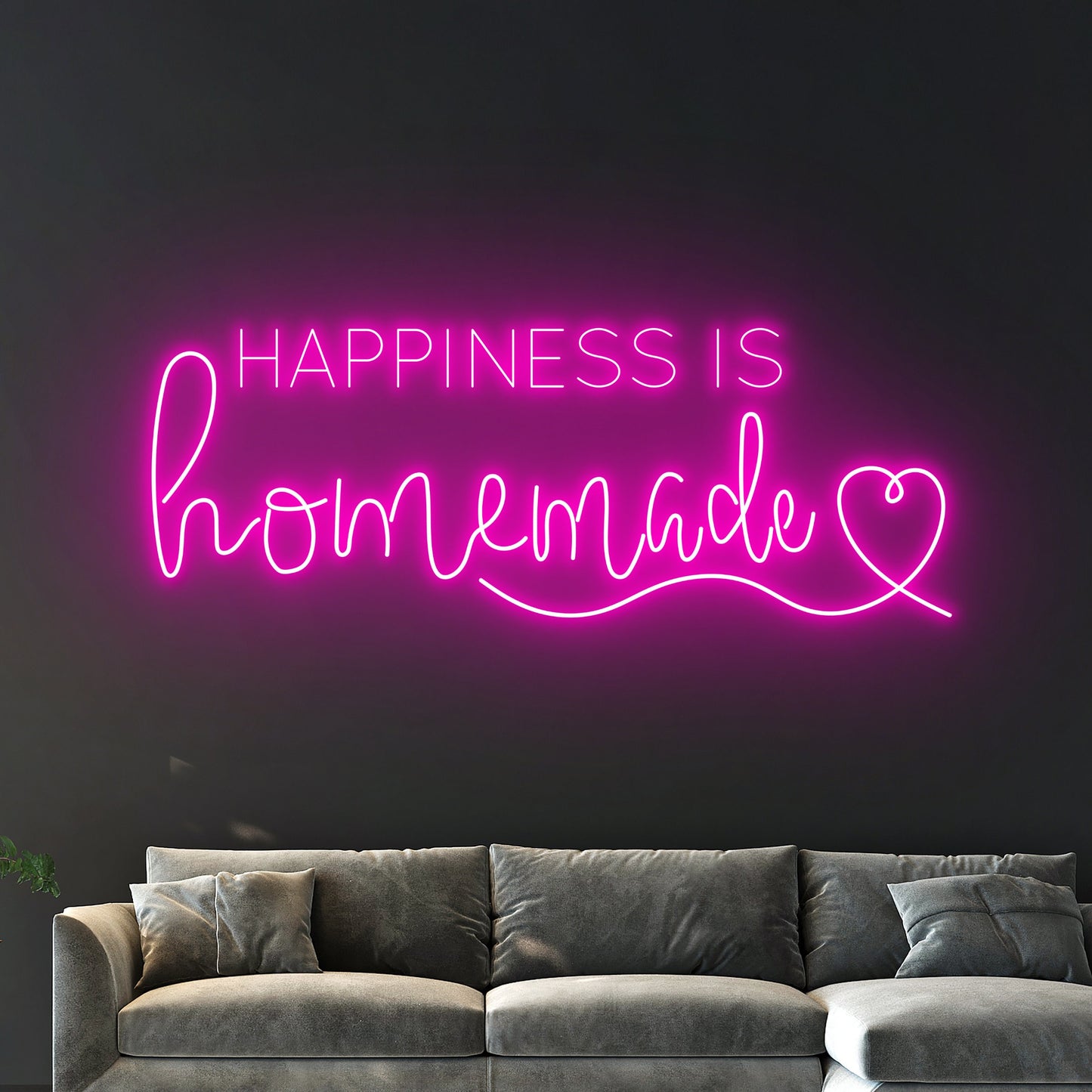 Happiness is Homemade Neon Sign | LED Kitchen & Home Wall Decor
