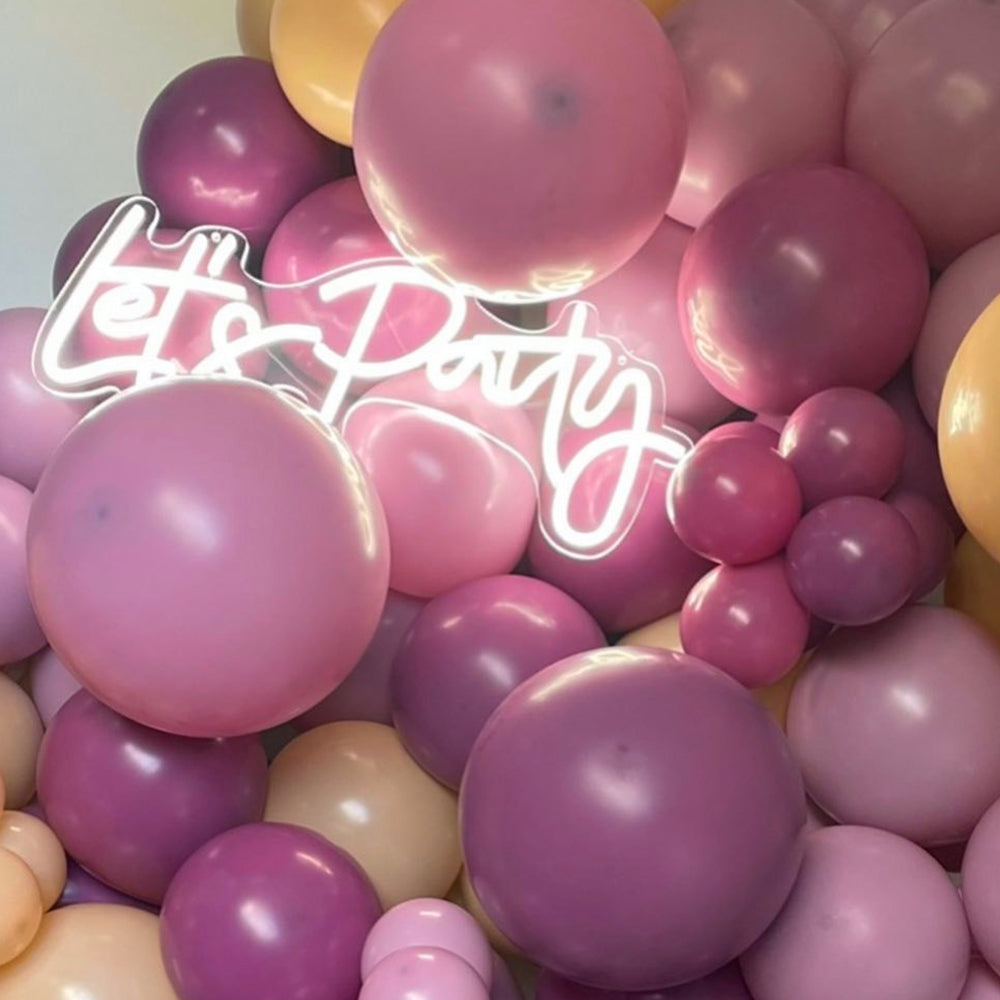 Let's Party Neon Signs, Customized Neon Signs for Party, Dimmable Neon Light up Lights