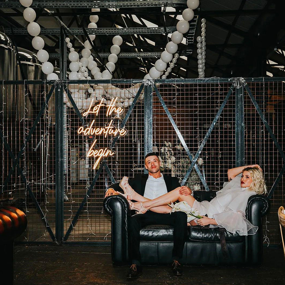 Let The Adventure Begin Neon Sign, Funny Custom Neon Lights for Home & Wedding