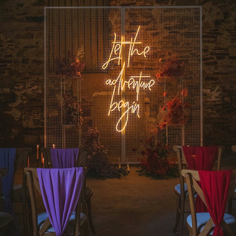Let The Adventure Begin Neon Sign, Funny Custom Neon Lights for Home & Wedding