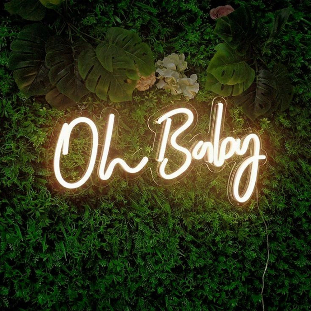 Oh Baby Sign for Backdrop, Oh Baby Light Up Sign for Baby Shower, Gender Reveal Party