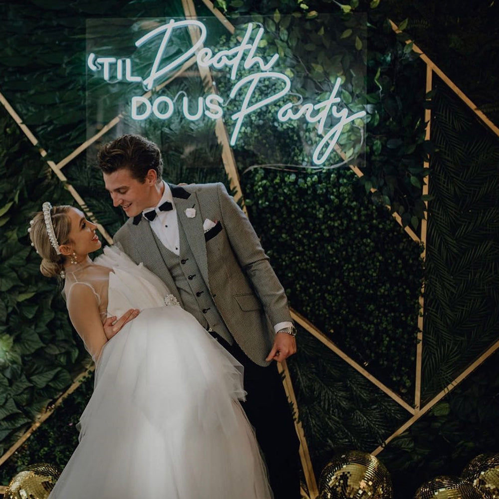 Til Death Do Us Party Neon Signs, Custom Led Neon Signs for Wedding Engagement Party