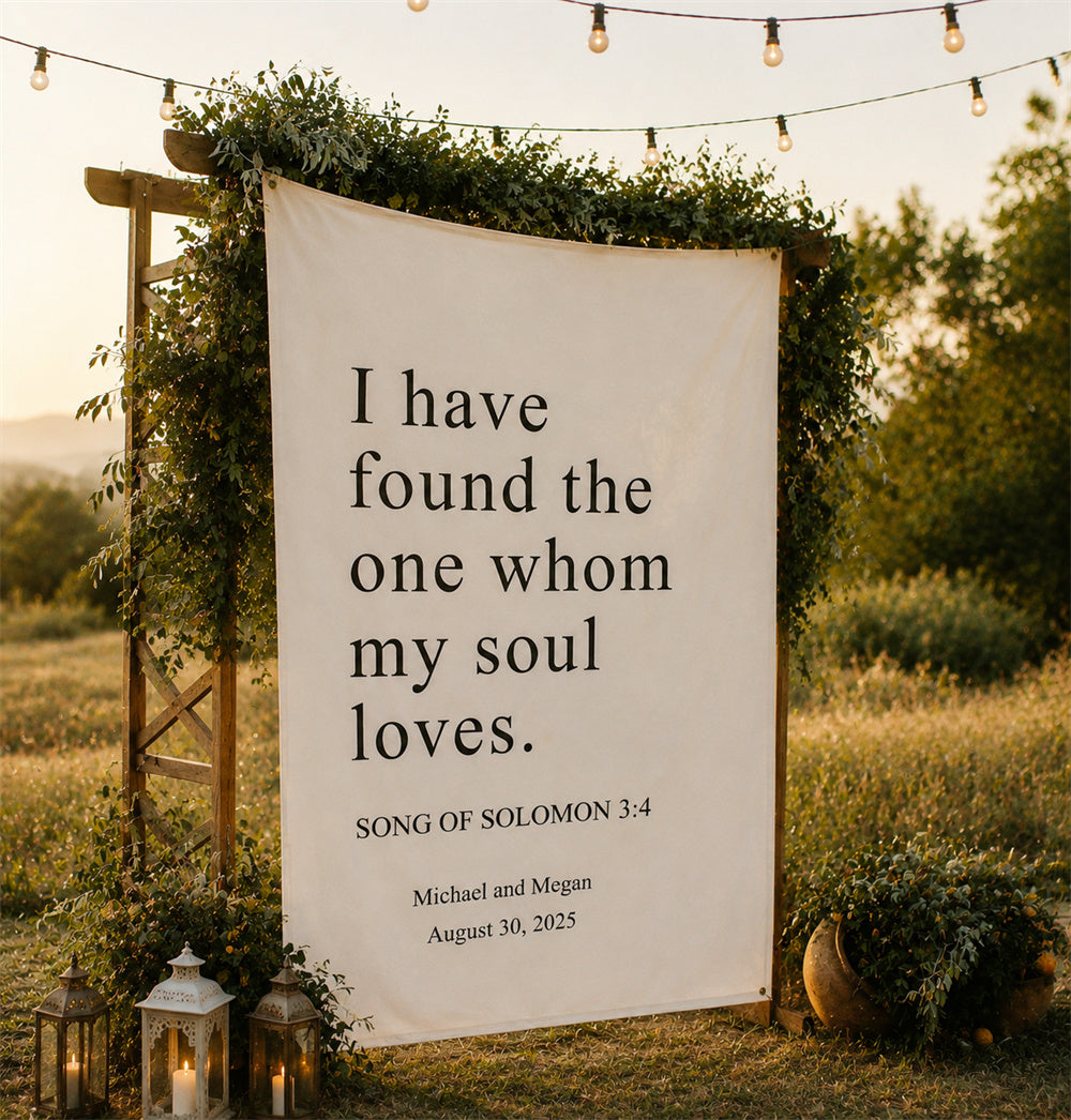 Personalized Wedding Backdrop for Photography, Outdoor Wedding Ceremony Decorations