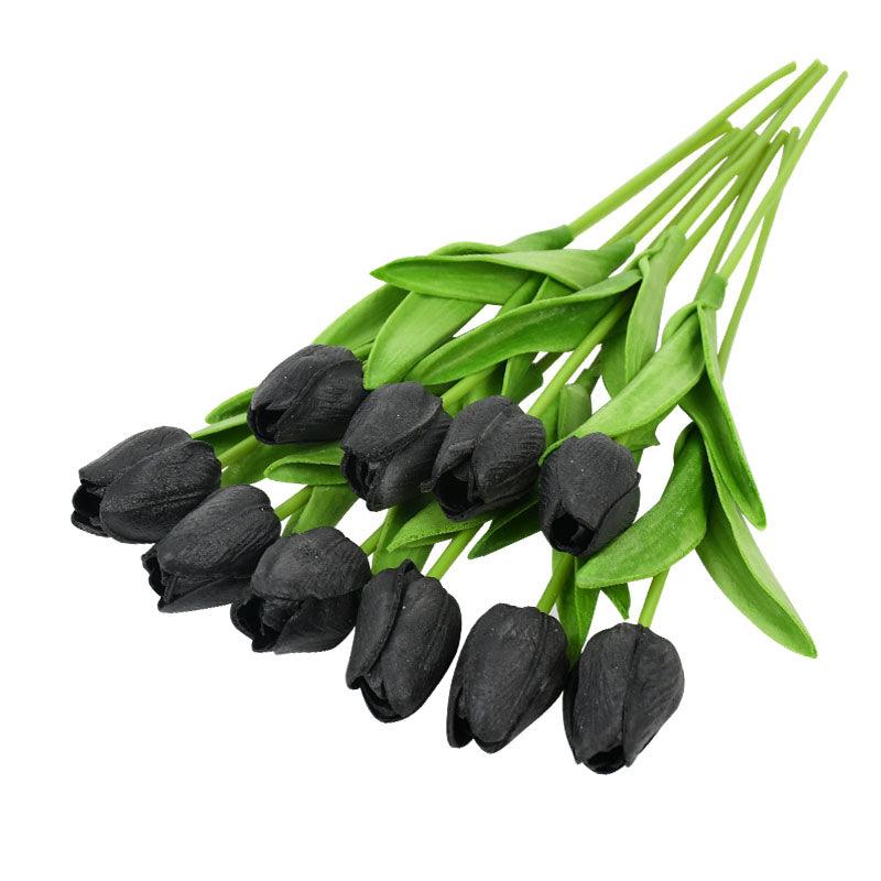 10PCS Tulip Artificial Flower Real Touch Artificial Bouquet Fake Flower for Wedding Decorations - Lasercutwraps Shop