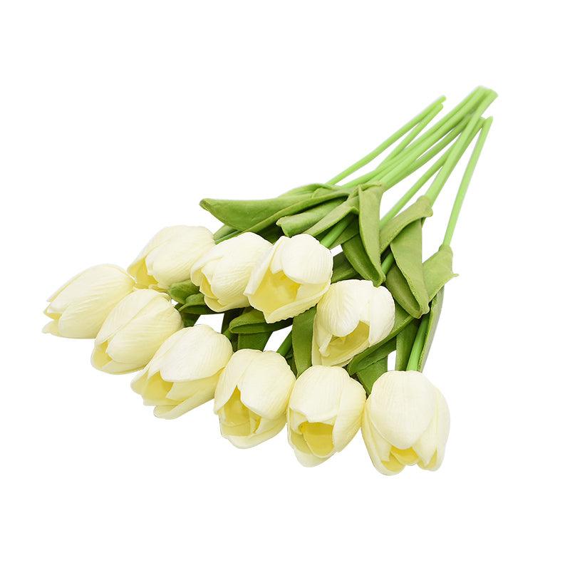 10PCS Tulip Artificial Flower Real Touch Artificial Bouquet Fake Flower for Wedding Decorations - Lasercutwraps Shop