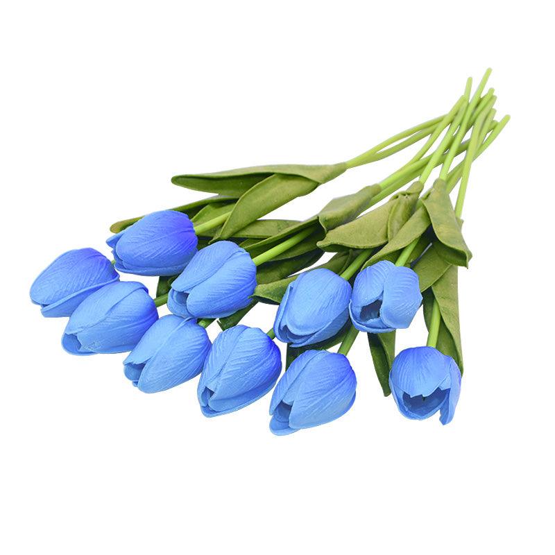 10PCS Tulip Artificial Flower Real Touch Artificial Bouquet Fake Flower for Wedding Decorations - Lasercutwraps Shop