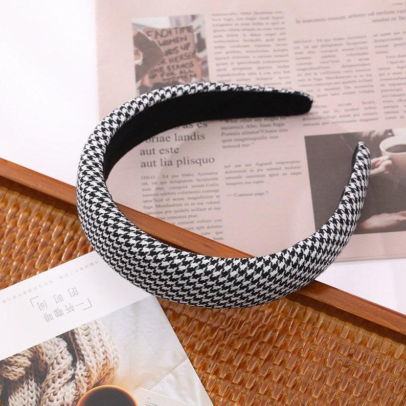 Vintage style Plaided light padded headbands, Gingham fabric headband, Gifts for girls friends - Lasercutwraps Shop