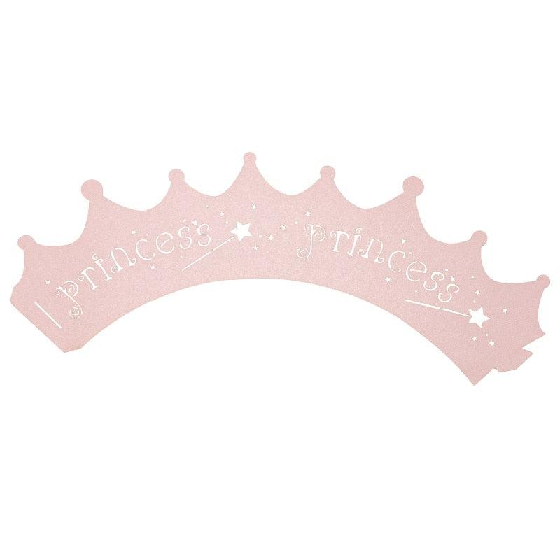 Beige Gold 100pcs/Pack Laser Cut Out Princess Paper Cupcake Wrappers - Lasercutwraps Shop