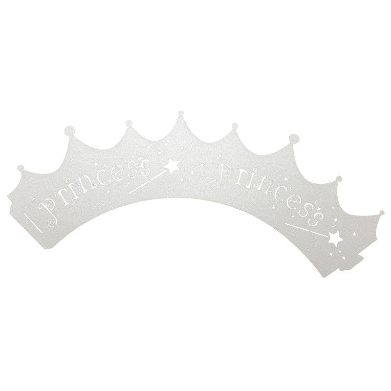 Black 100pcs/Pack Laser Cut Out Princess Paper Cupcake Wrappers - Lasercutwraps Shop