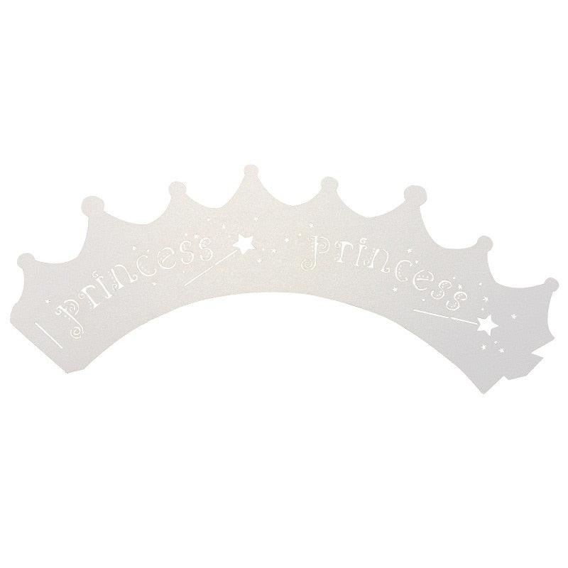 Gold 100pcs/Pack Laser Cut Out Princess Paper Cupcake Wrappers - Lasercutwraps Shop