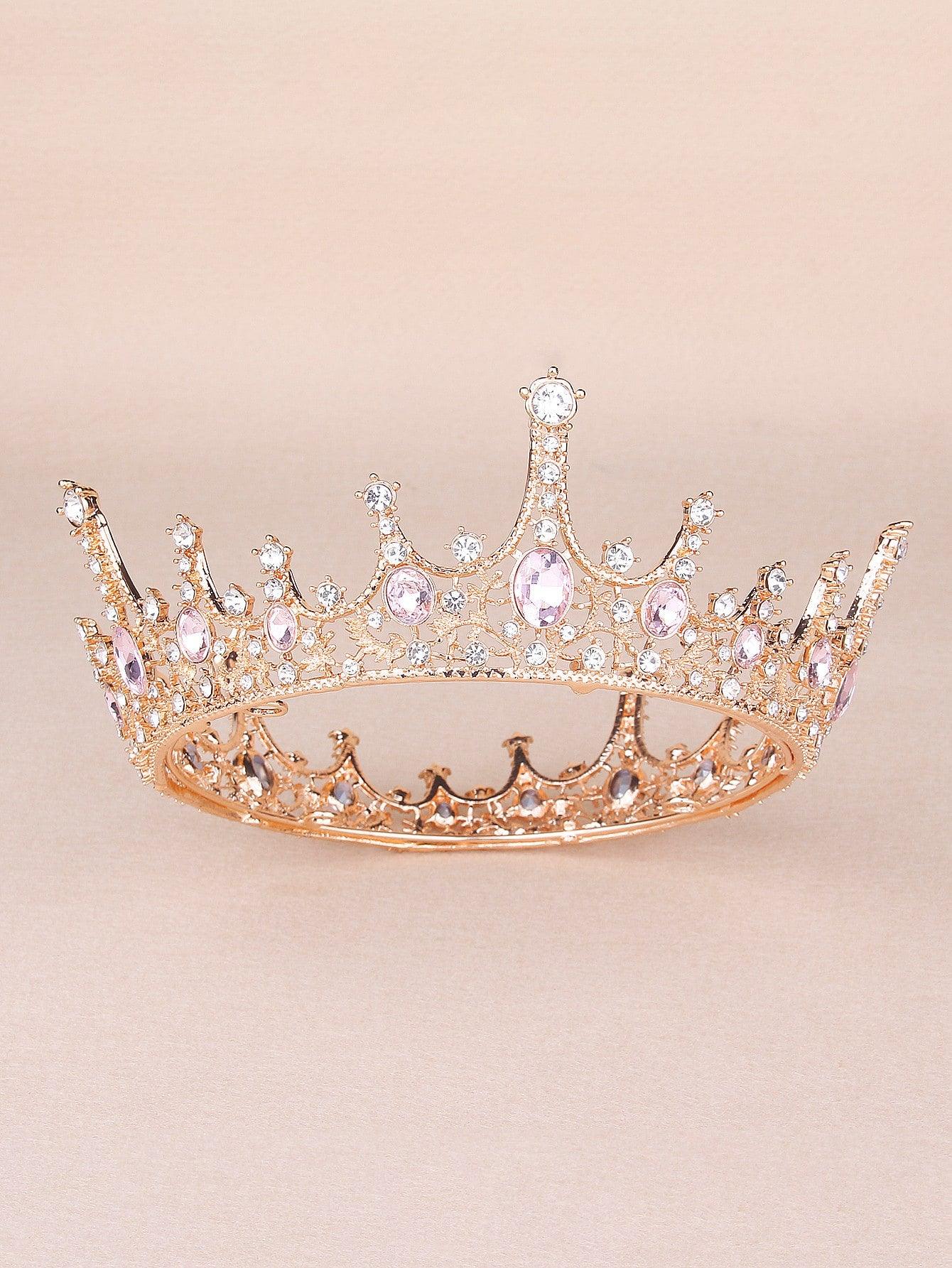 Rhinestone Decor Crown Design Hair Accessory - Lasercutwraps Shop