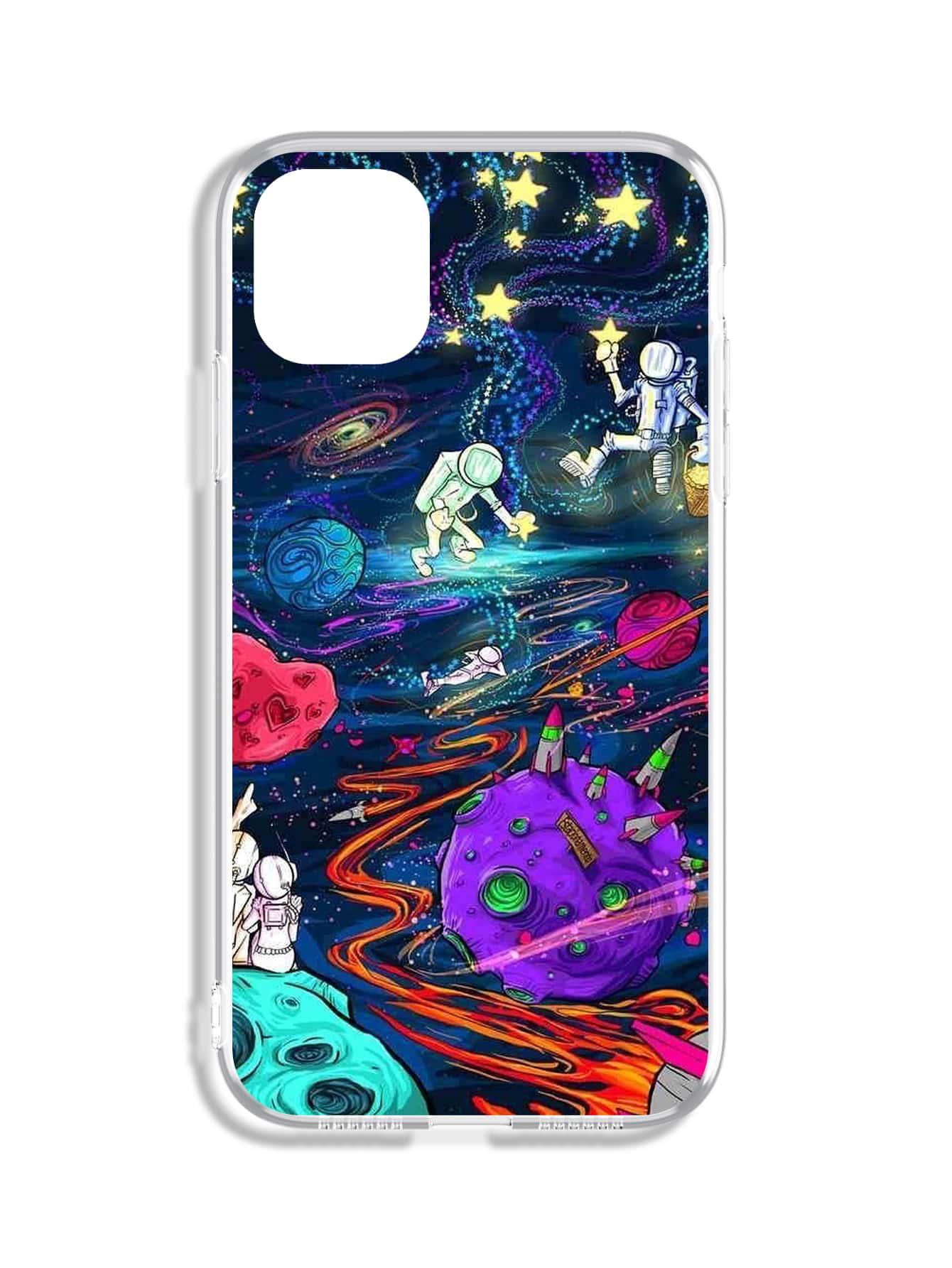 Astronaut Print Case Compatible With iPhone - Lasercutwraps Shop