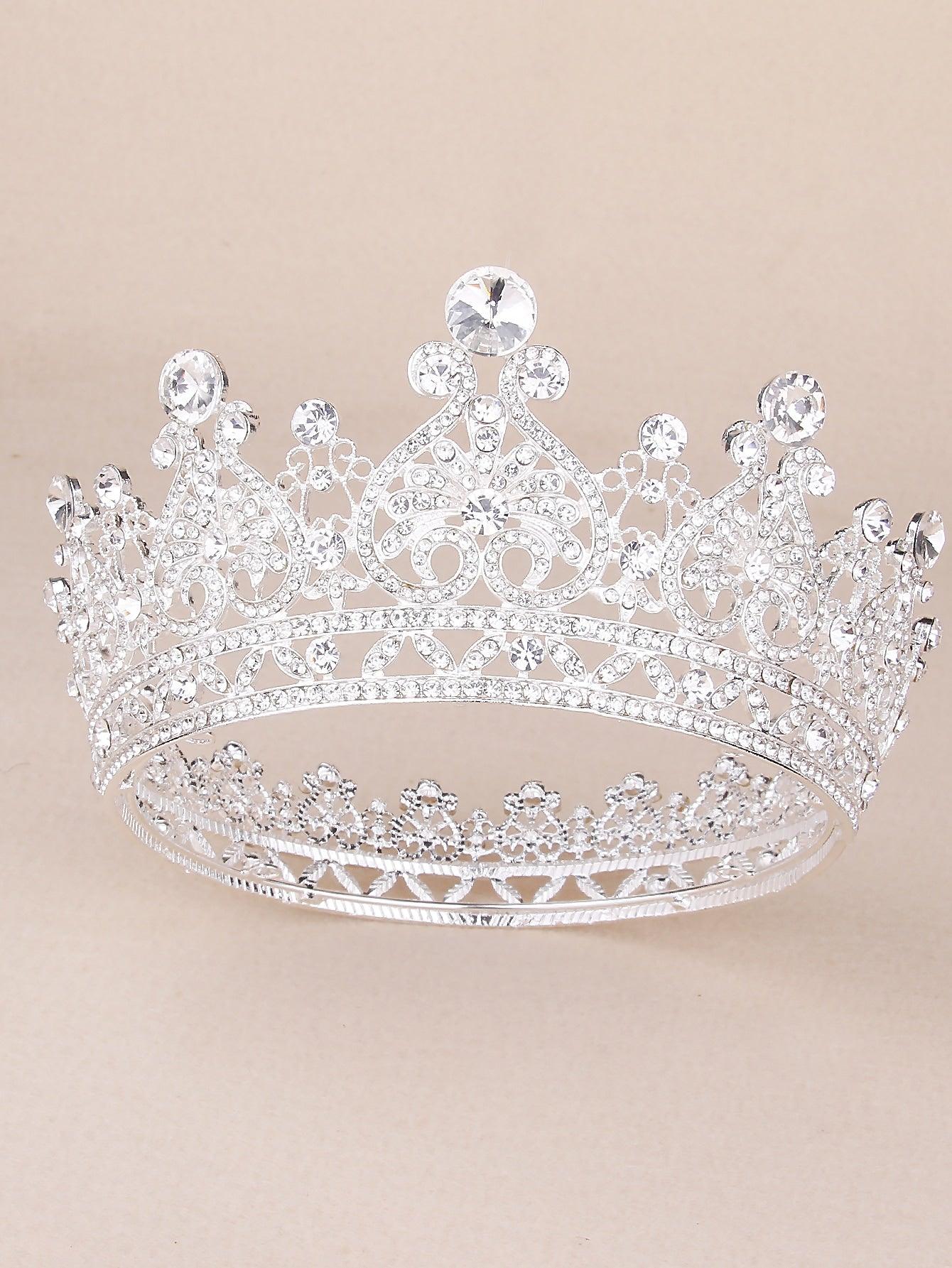Rhinestone Decor Crown Hair Accessory - Lasercutwraps Shop