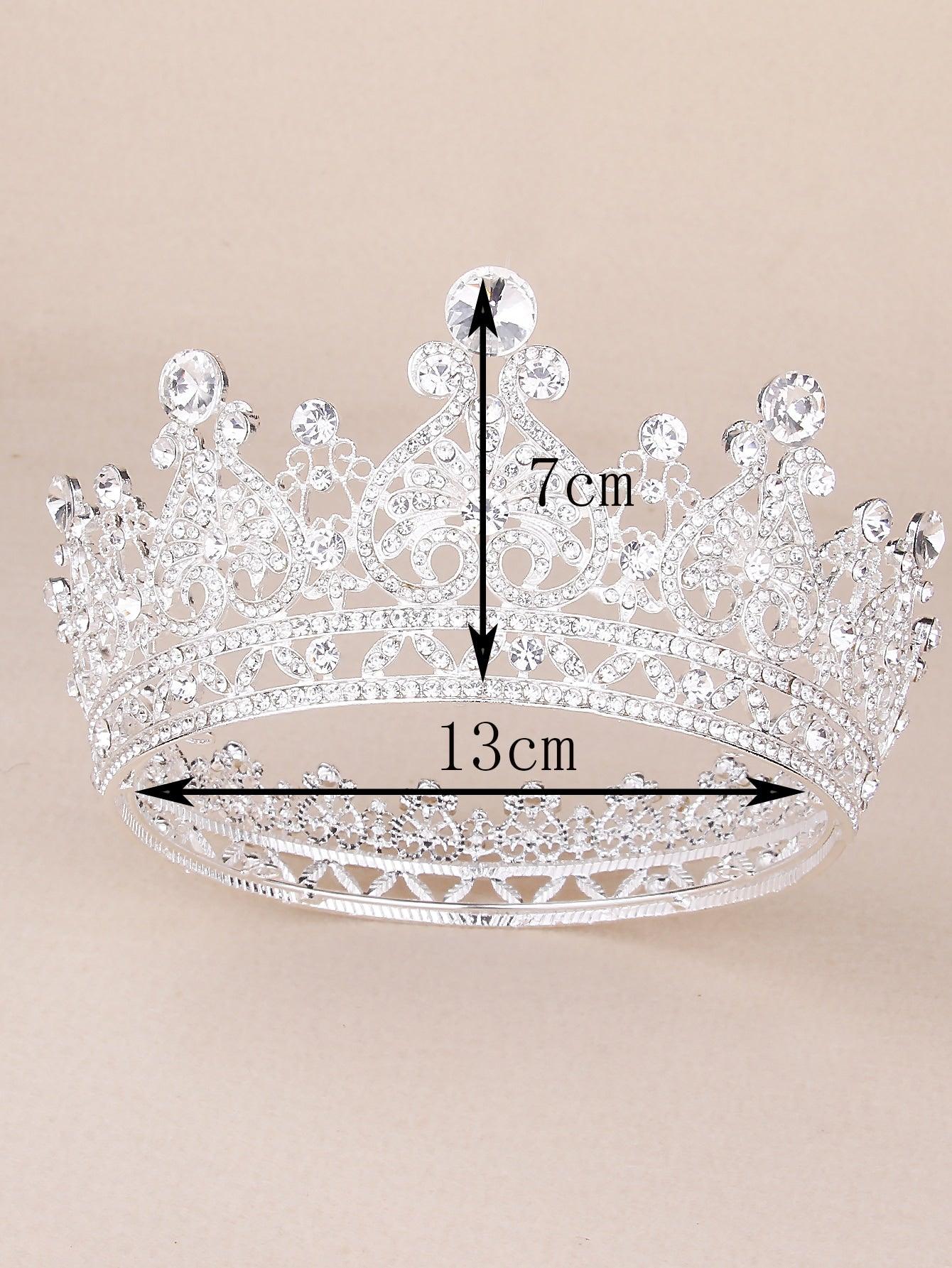 Rhinestone Decor Crown Hair Accessory - Lasercutwraps Shop