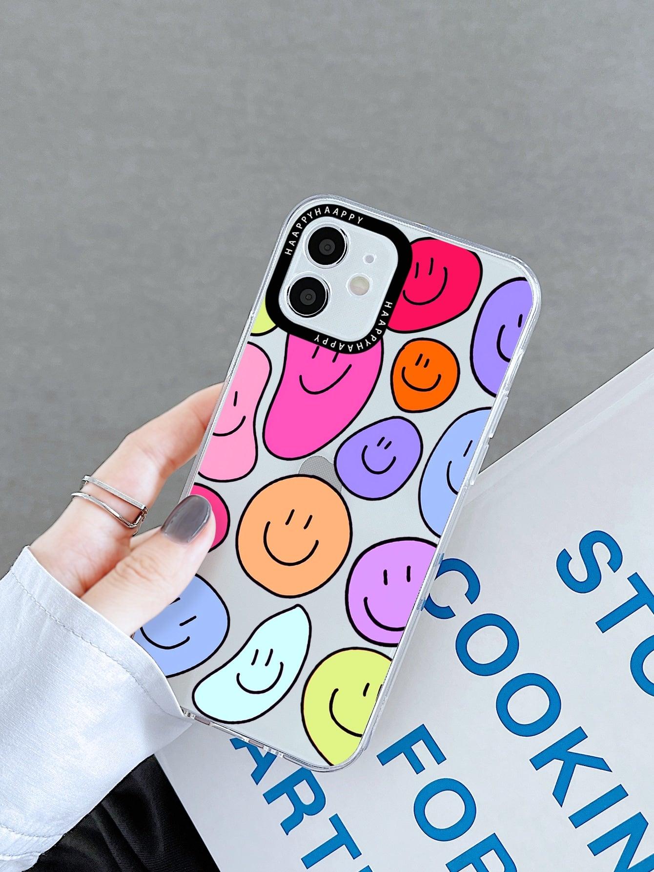 Cartoon Face Clear Phone Case - Lasercutwraps Shop