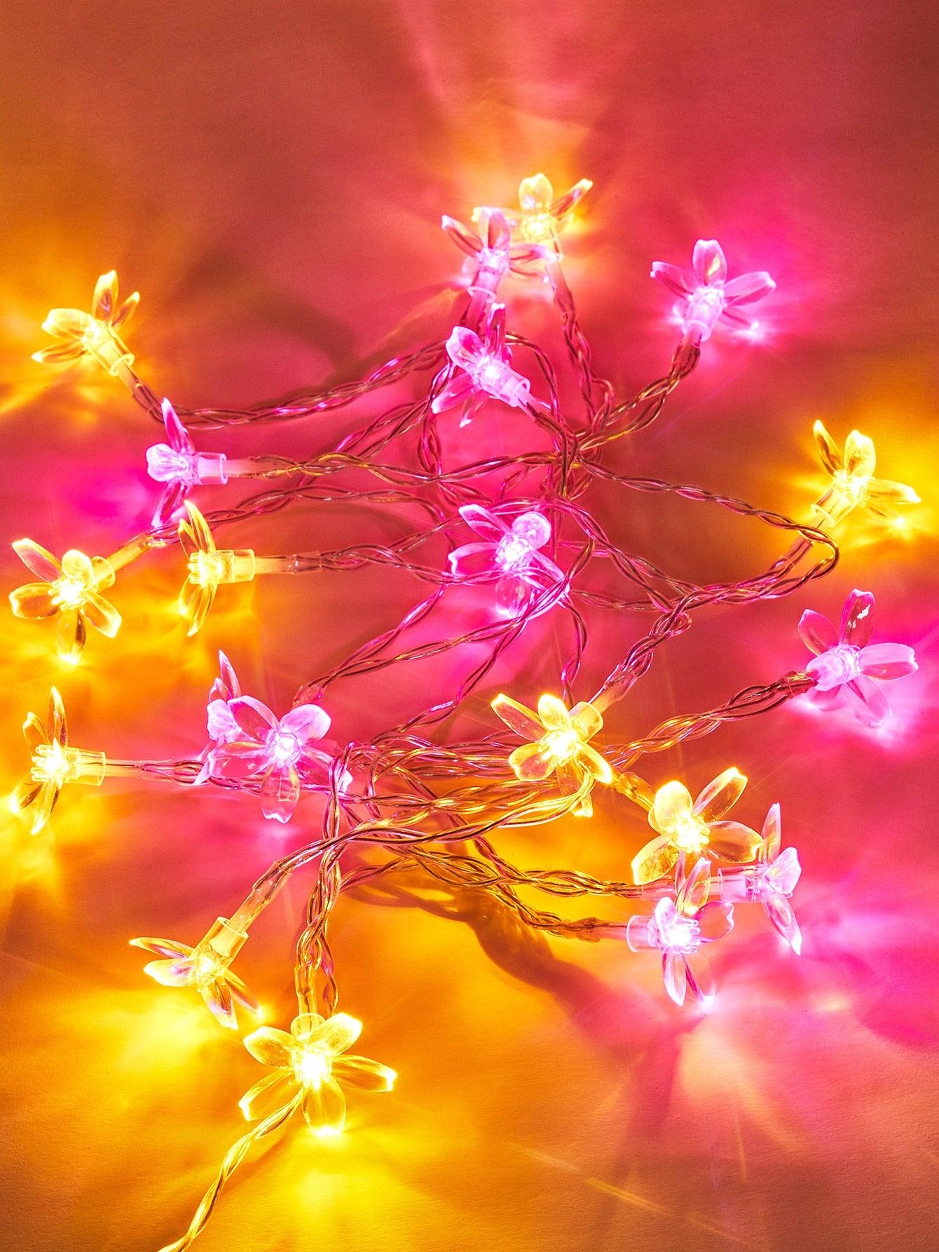 String Light With 20pcs Flower Shaped Bulb - Lasercutwraps Shop