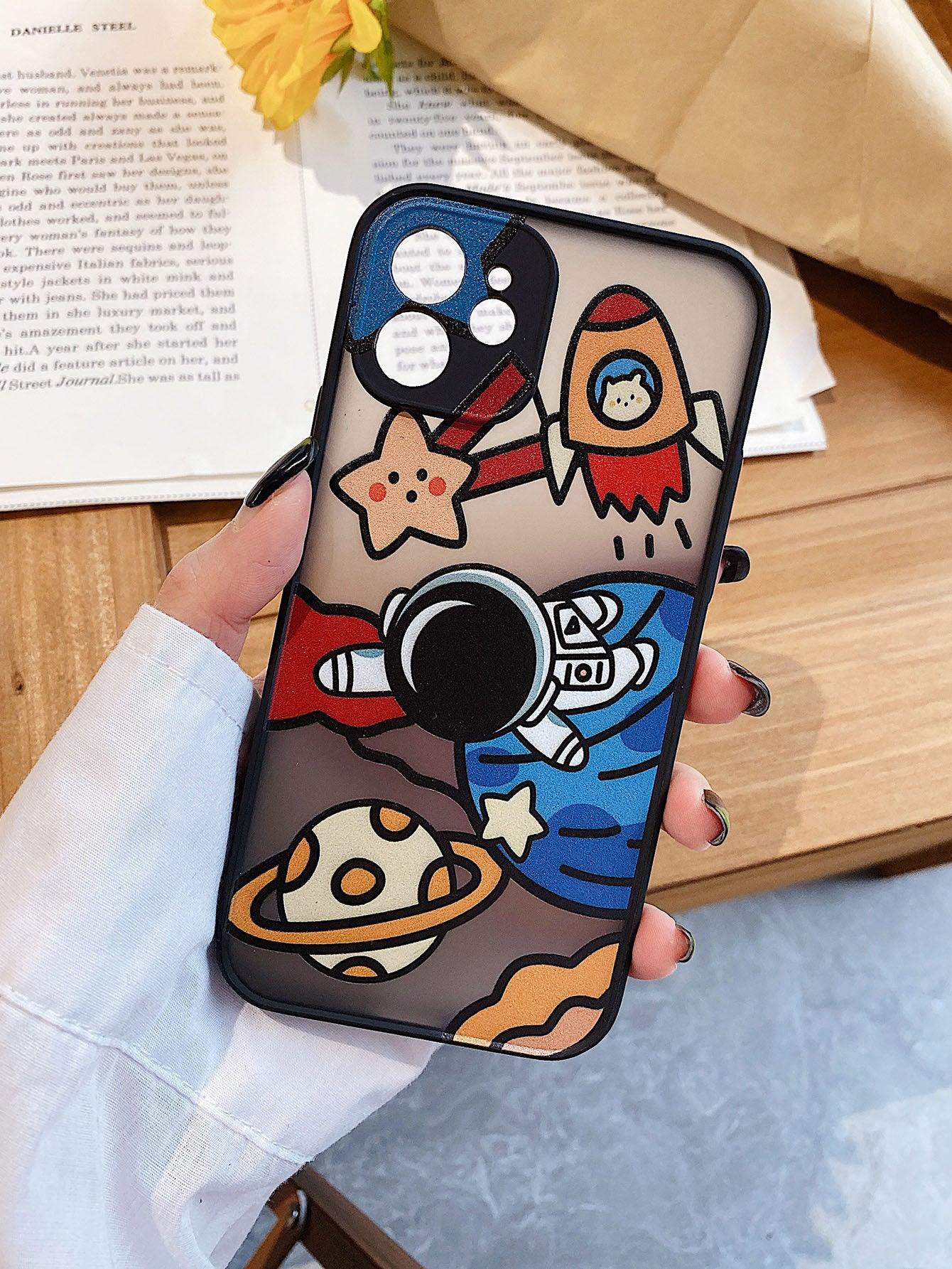 Cartoon Astronaut Phone Case - Lasercutwraps Shop