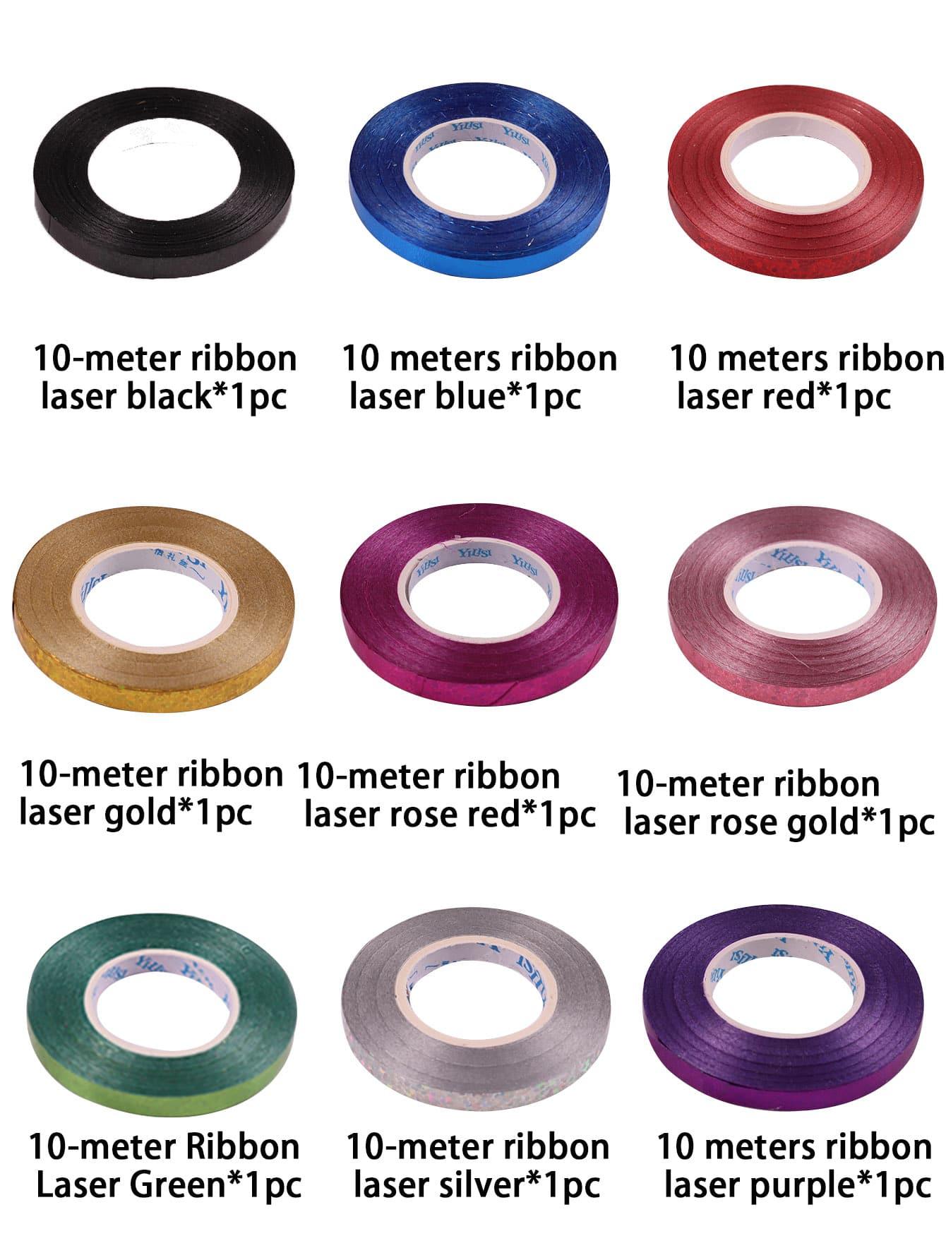 9pcs Mixed Color Laser Ribbon - Lasercutwraps Shop