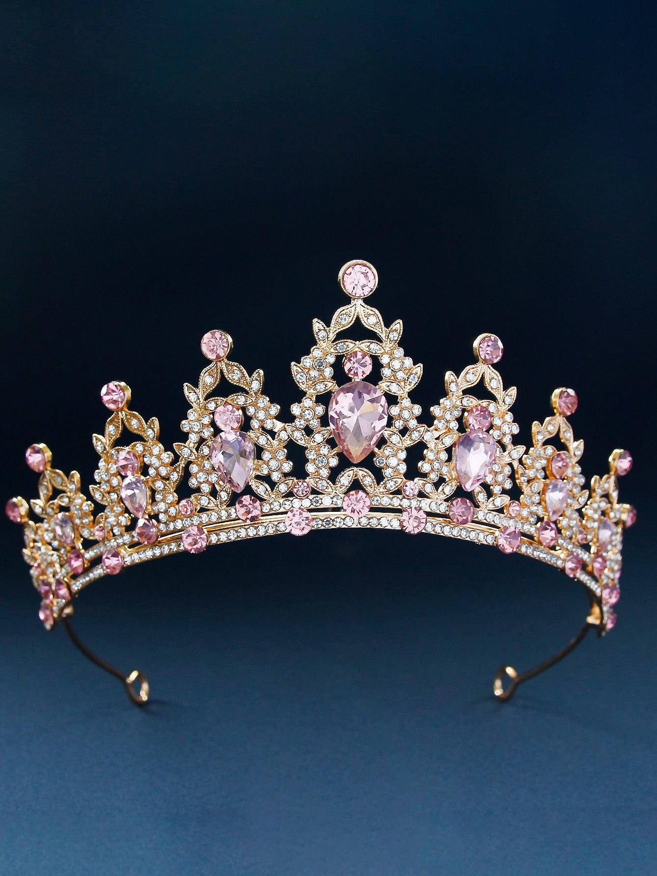 Rhinestone Crown Wedding Headband - Lasercutwraps Shop