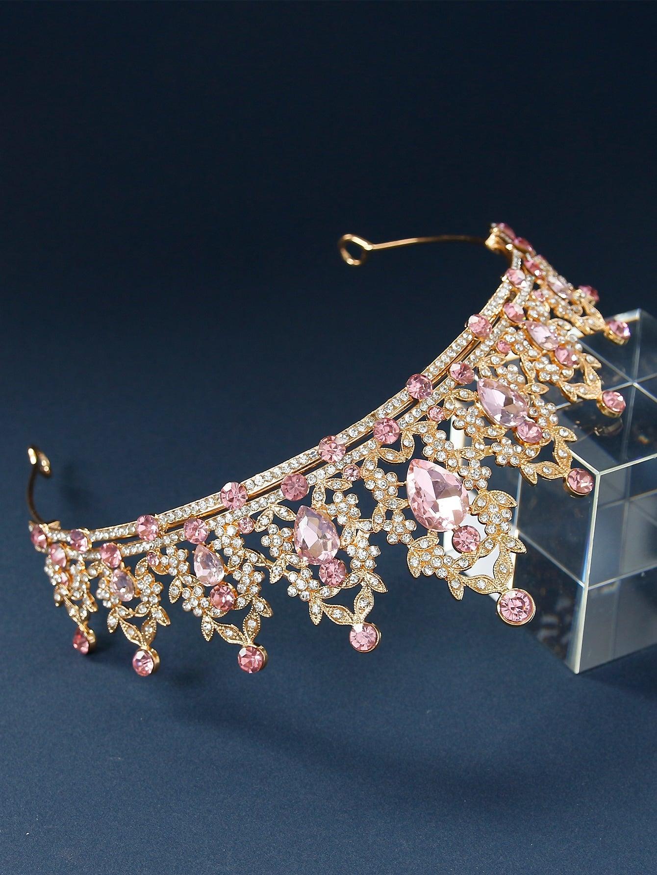 Rhinestone Crown Wedding Headband - Lasercutwraps Shop