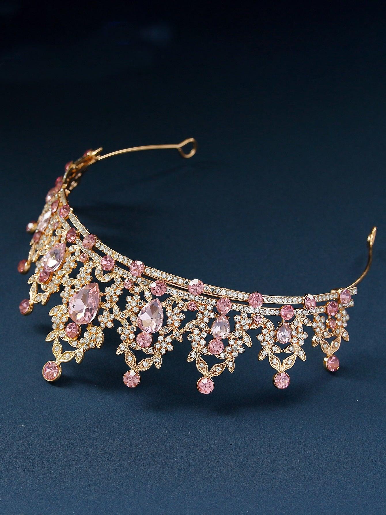 Rhinestone Crown Wedding Headband - Lasercutwraps Shop