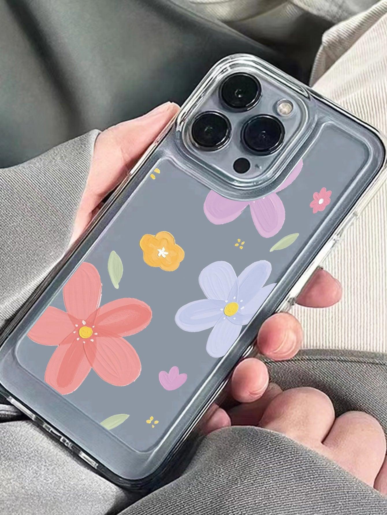 Floral Clear Phone Case - Lasercutwraps Shop