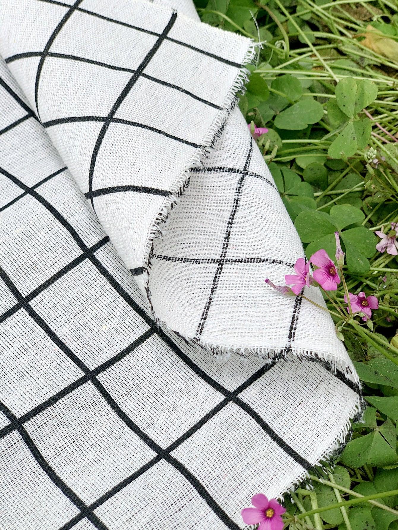 Windowpane Print Quick-Drying Outdoor Picnic Mat - Lasercutwraps Shop