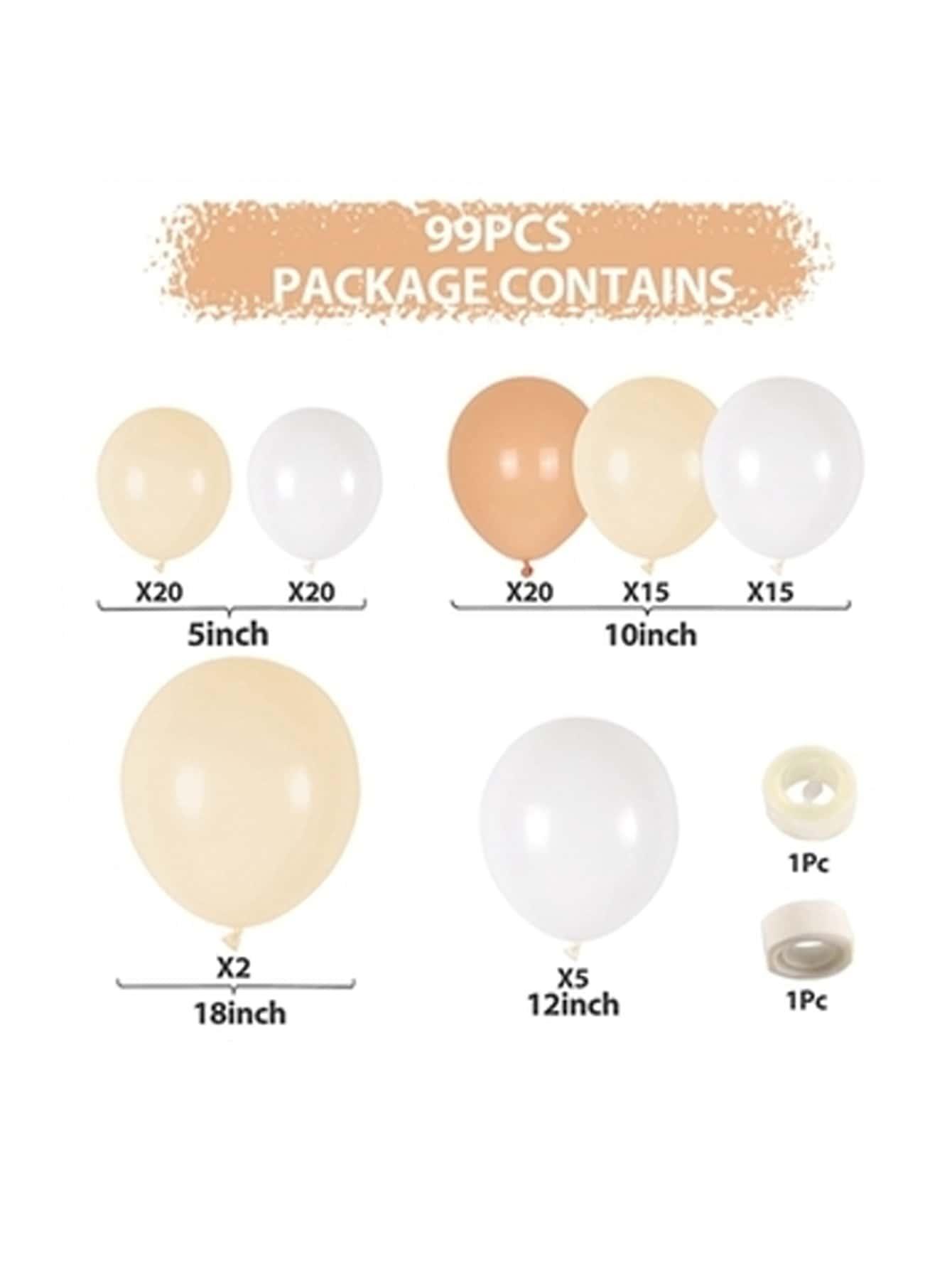 99pcs Mixed Color Balloon Set - Lasercutwraps Shop