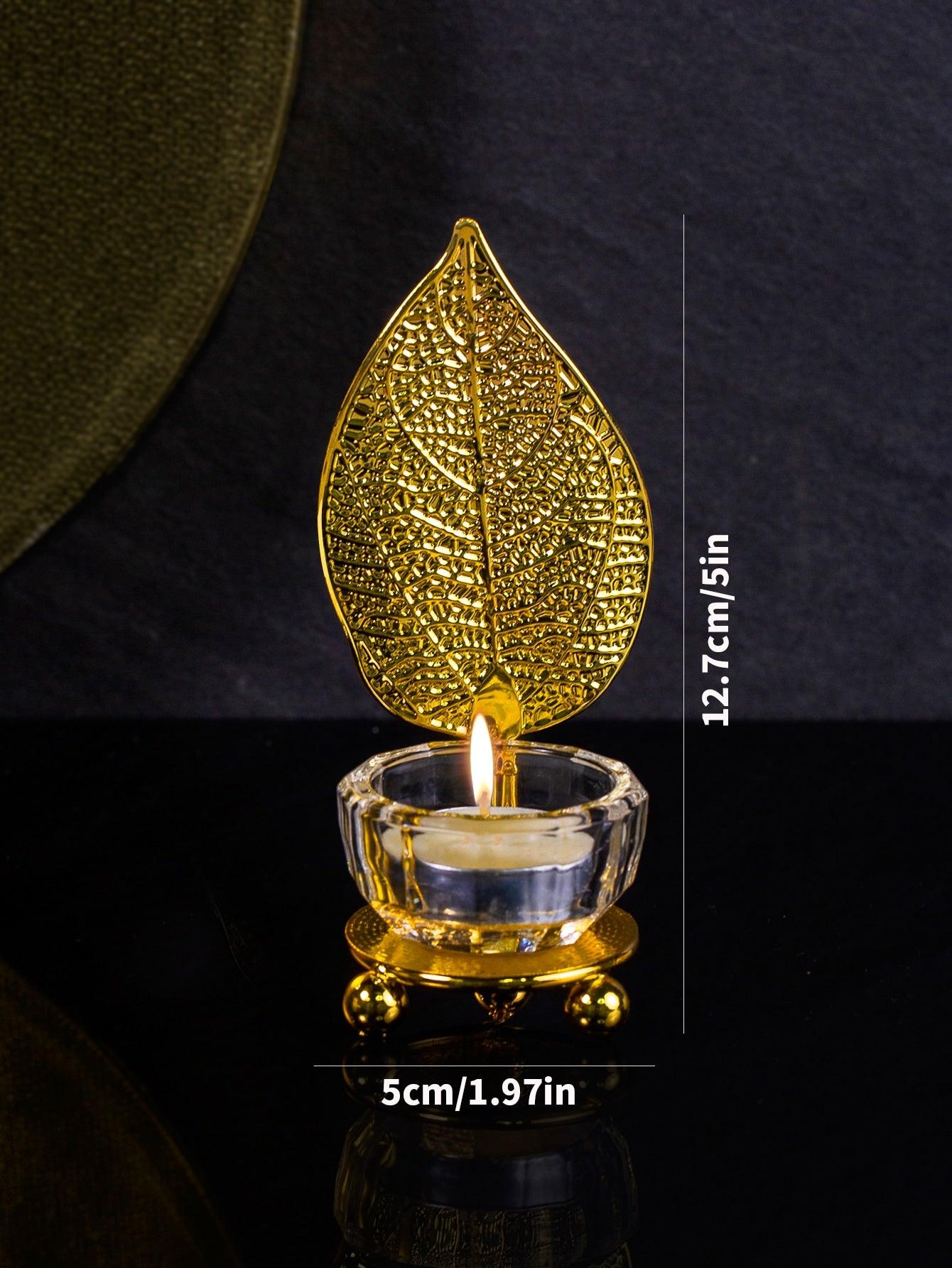 1pc Leaf Decor Candle Holder - Lasercutwraps Shop