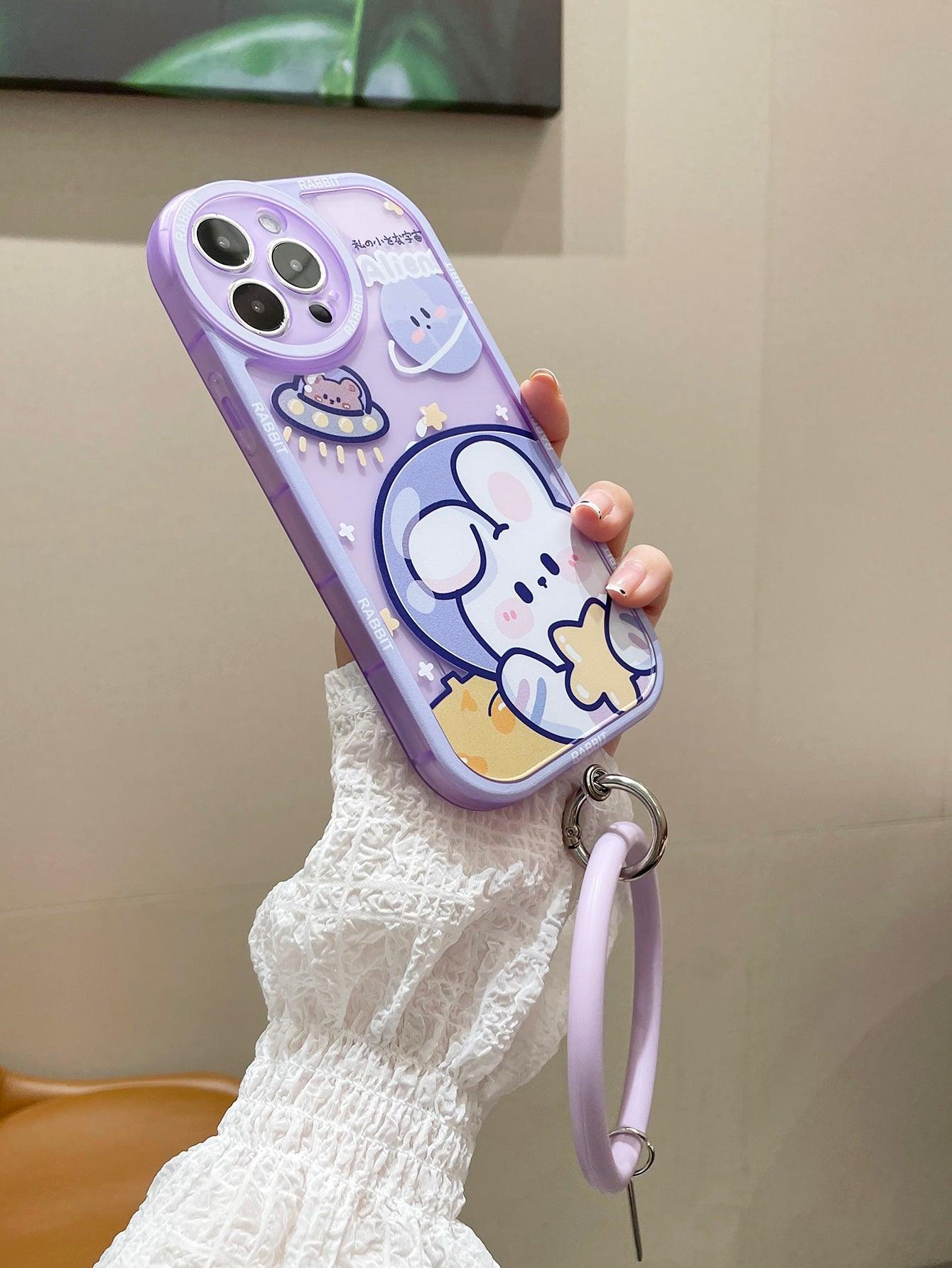Cartoon Rabbit Print Phone Case - Lasercutwraps Shop