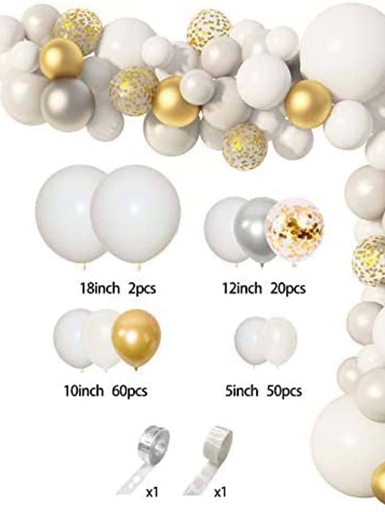 134pcs Sequin Decor Balloon Garland - Lasercutwraps Shop