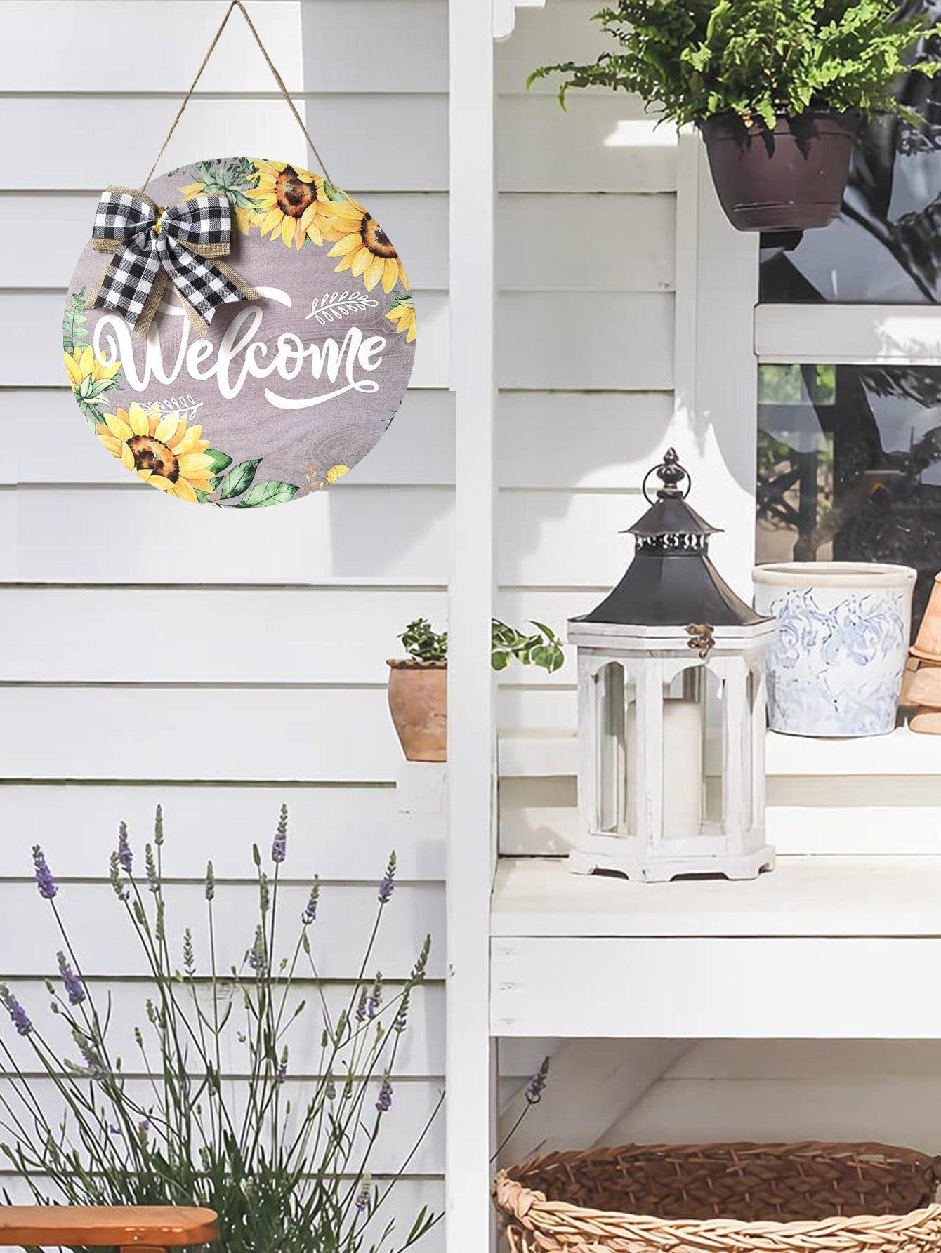 1pc Bow Decor Flower Pattern Garden Sign - Lasercutwraps Shop
