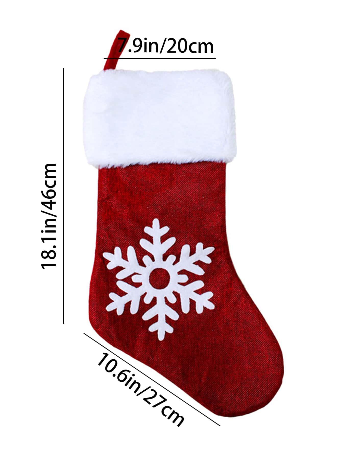 1pc Snowflake Pattern Christmas Stocking Decoration - Lasercutwraps Shop