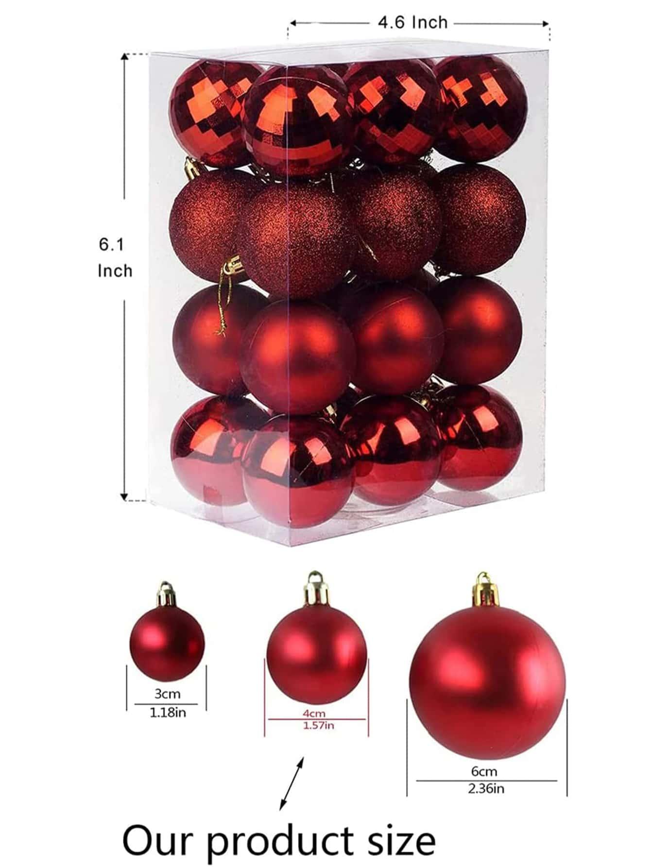 24pcs Christmas Tree Decorative Ball - Lasercutwraps Shop