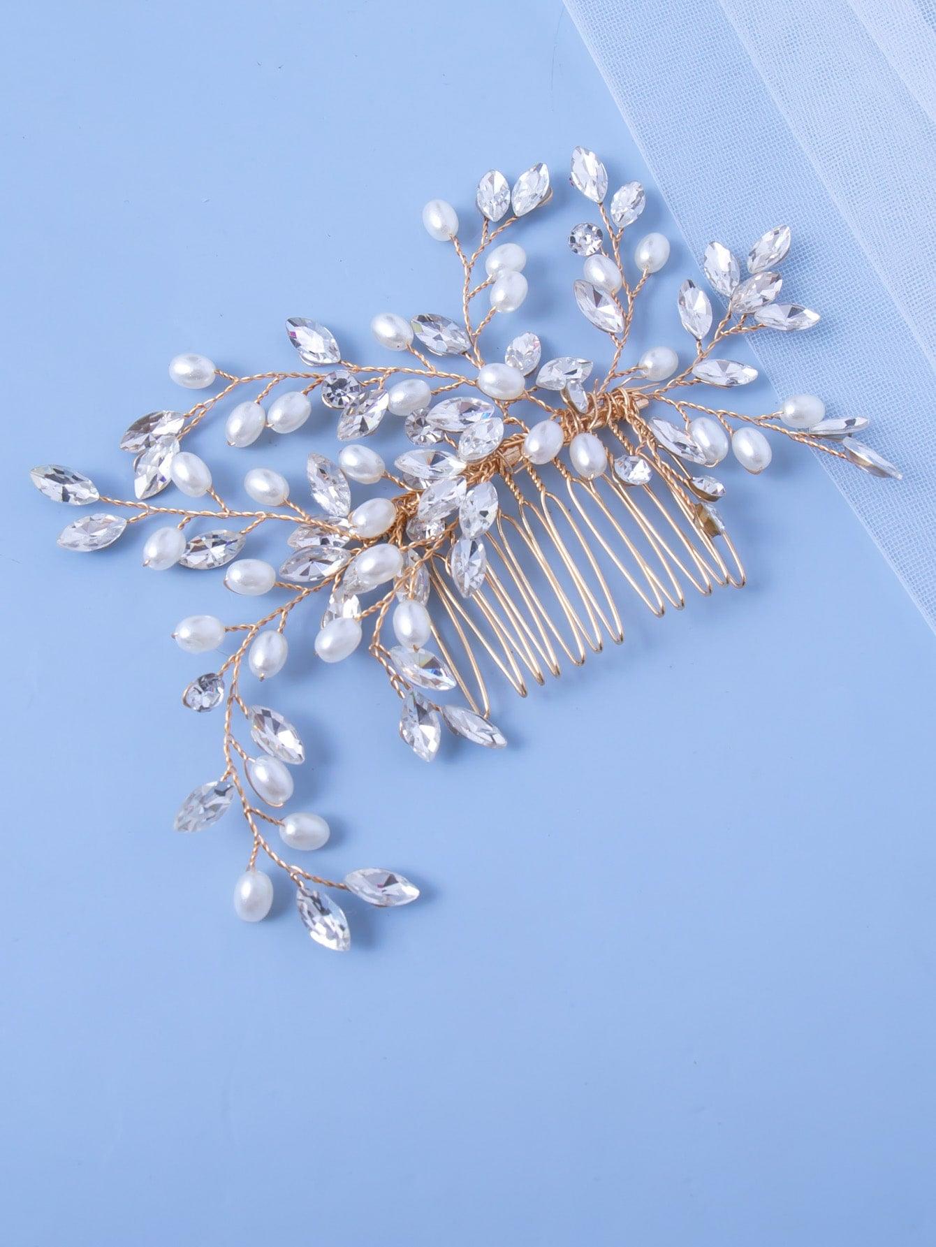 3pcs Faux Pearl Decor Bridal Headwear - Lasercutwraps Shop